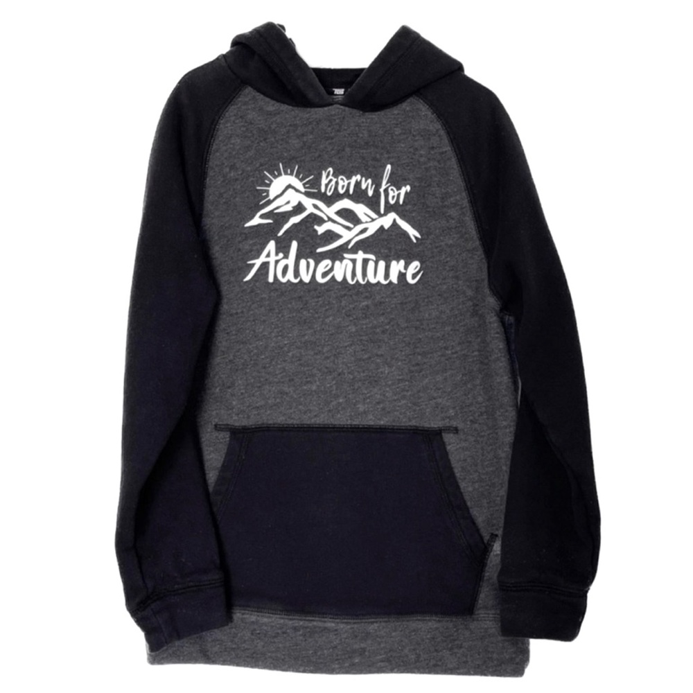 ⭐️HP⭐️ Boys Tek Gear hooded sweatshirt size Small 8. Born for Adventure hoodie